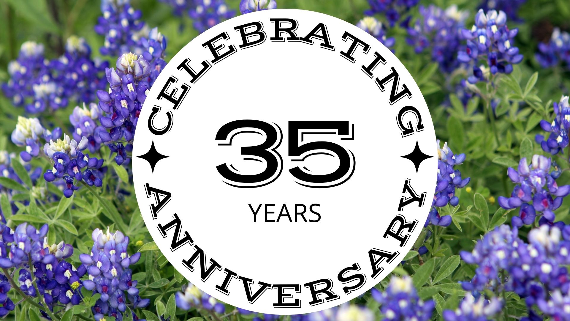 35th anniversary celebration graphic.